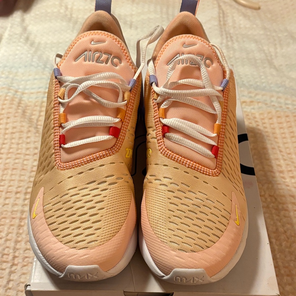 Nike Air Max Peach and Yellow Sneakers